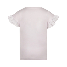 SHIRT MET RUFFLE MOUW, ROZE