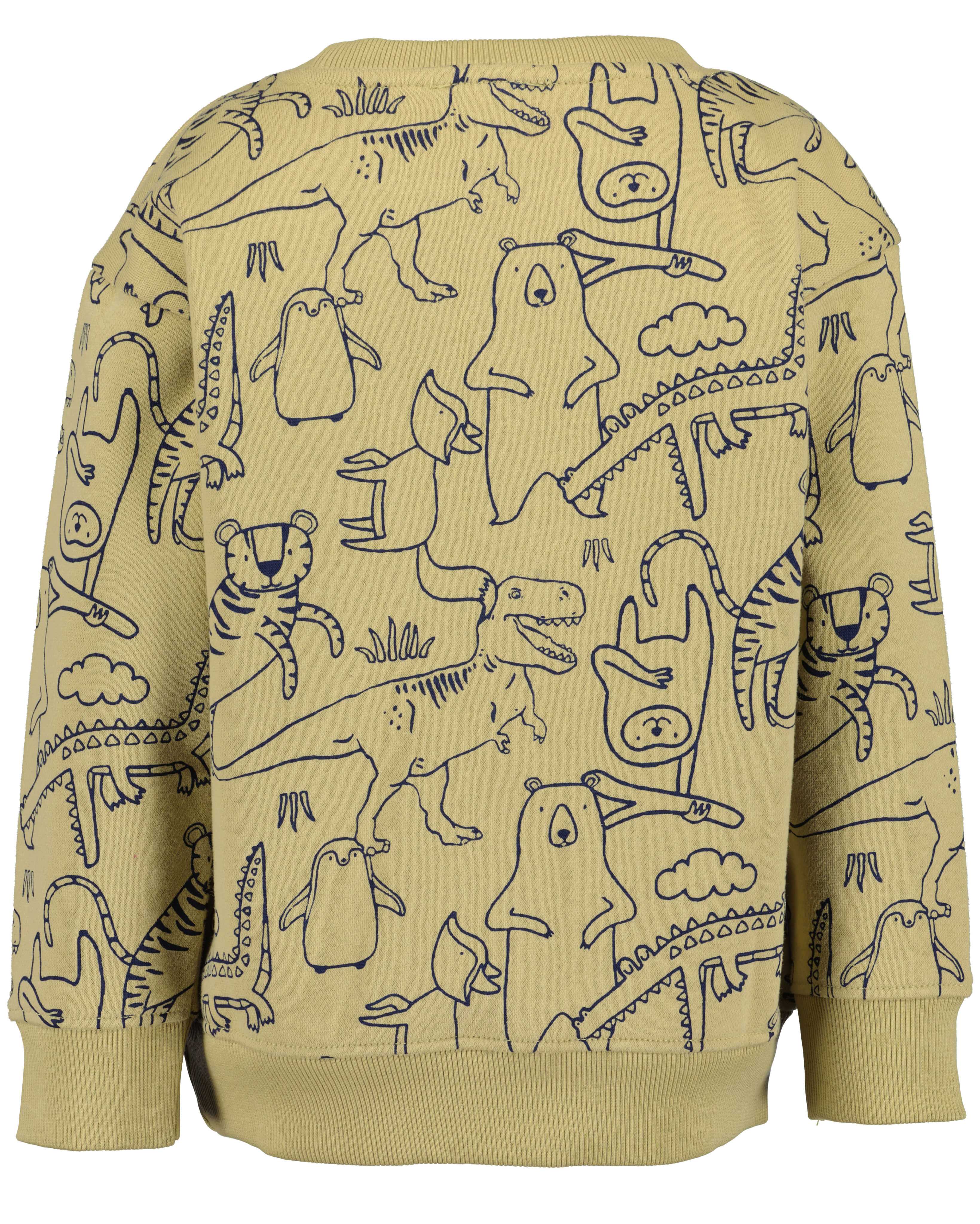 SWEATER ESSENTIEL, OLIJFGROEN