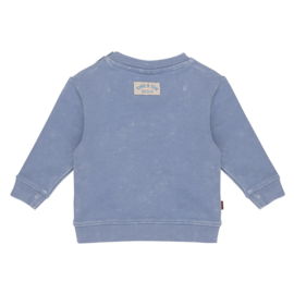 SWEATER BLAUW STONE WASHED, SAND & SUN