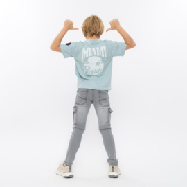 SPIJKERBROEK CARGO, JEANS GRIJS