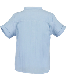 BLOUSE KORTE MOUW BLAUW, FESTIVE
