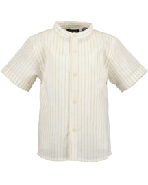 BLOUSE KORTE MOUW BEIGE GESTREEPT, FESTIVE