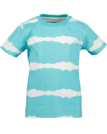 SHIRT LICHT BLAUW MET STREEP, OCEAN