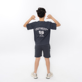 2-DELIGE JOGGINGSET LOOSE FIT, ANTRACIET