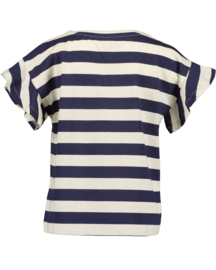 GESTREEPT SHIRT DONKER BLAUW,FLAMINGO LOVE