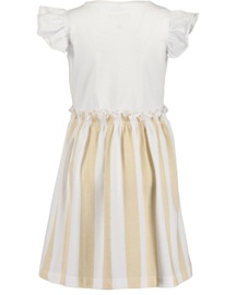 JURK MET BEIGE GESTREEPTE ROK, MILLEFLEUR