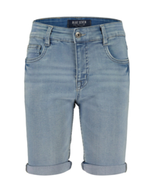 KORTE SPIJKERBROEK, JEANS BLAUW