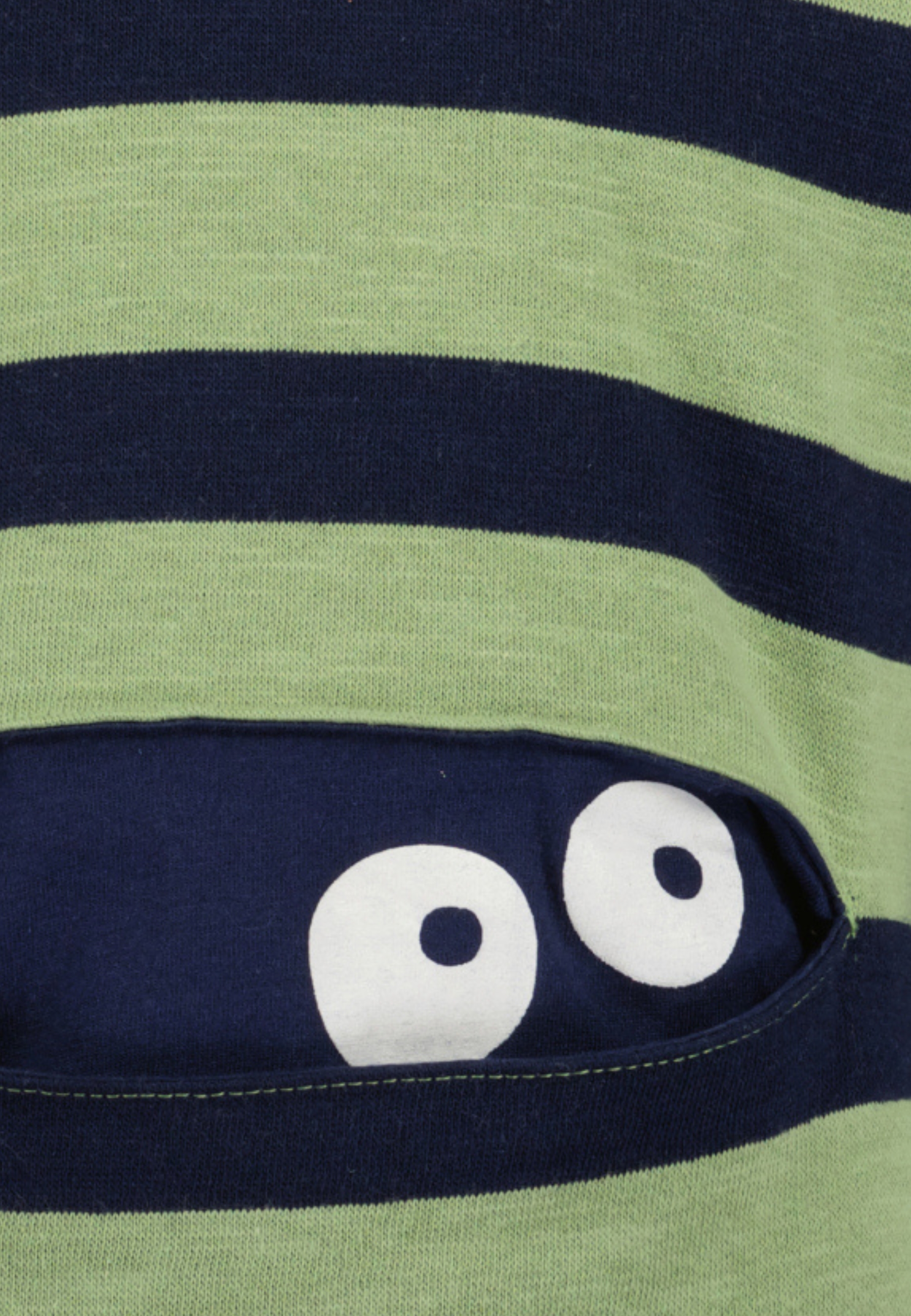 GESTREEPTE HOODIE YETI, KHAKI