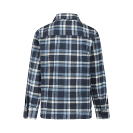 GEBLOKTE BLOUSE, BLAUW