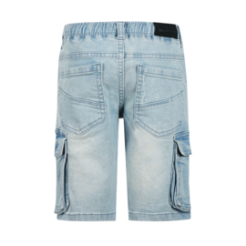 KORTE CARGO SPIJKERBROEK, JEANS BLAUW