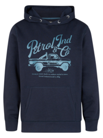 HOODIE PICK-UP, DONKER BLAUW