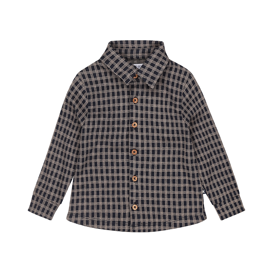 GEBLOKTE BLOUSE SPACE, NAVY