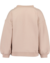 SWEATER SWAN MET STRIKKEN, POEDERROZE