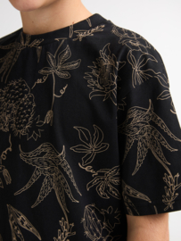 SHIRT ALL-OVER PRINT, ZWART