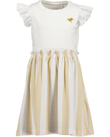 JURK MET BEIGE GESTREEPTE ROK, MILLEFLEUR