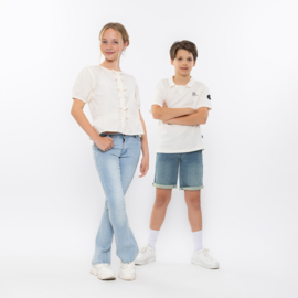 KORTE SPIJKERBROEK LOOSE FIT, JEANS BLAUW