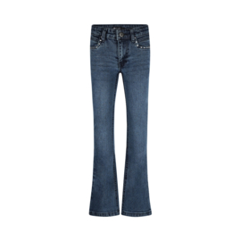 FLARED JEANS, BLAUW