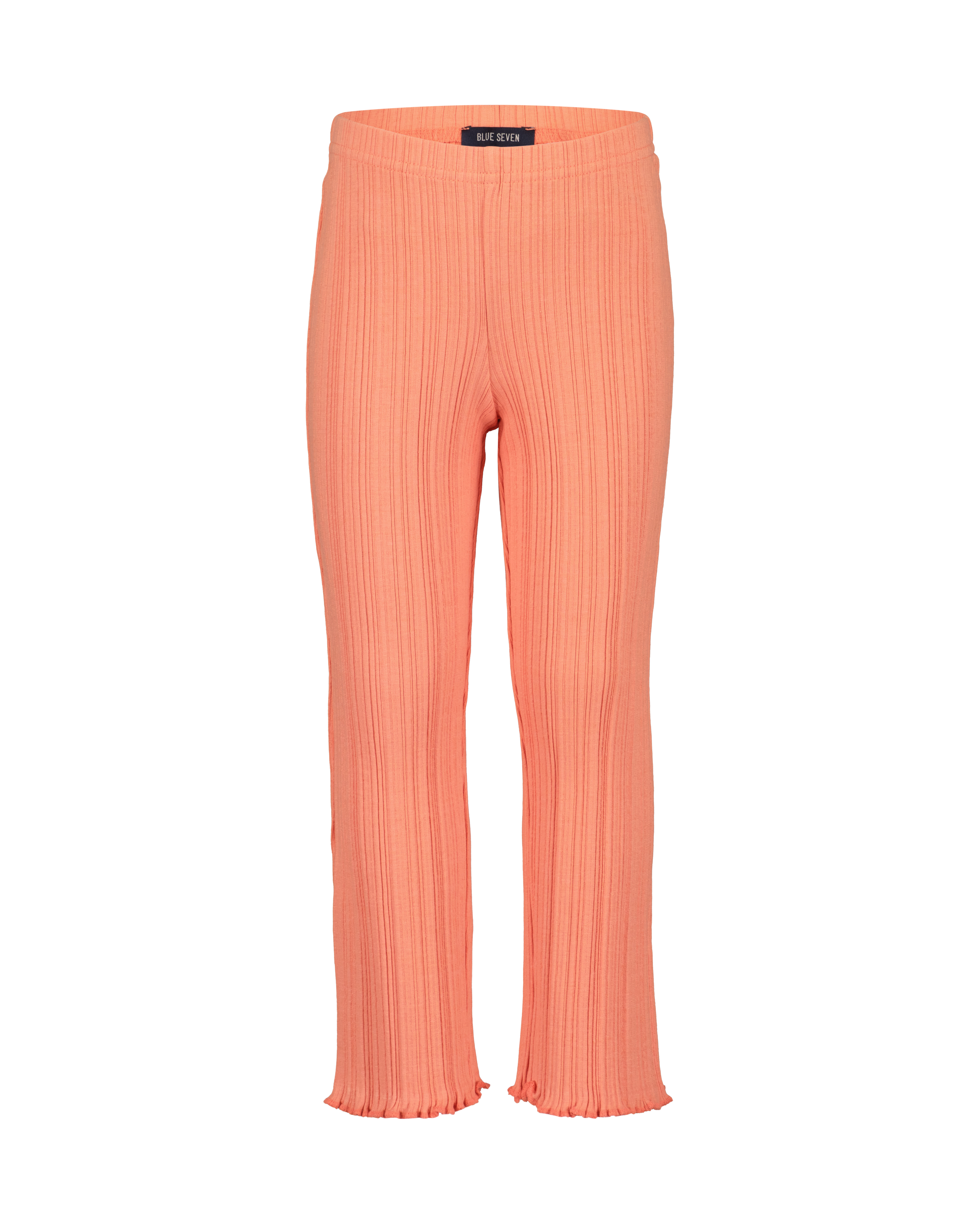 RIB LEGGING FLOWERS, MELOEN ORANJE