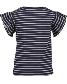 SHIRT GESTREEPT DONKER BLAUW,FLAMINGO LOVE