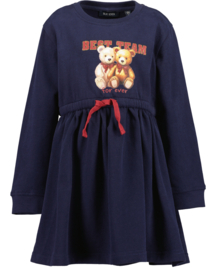 SWEATDRESS DONKERBLAUW , TEDDY