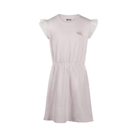 JURK MET KORT BRODERIE MOUWTJE, LICHT ROZE