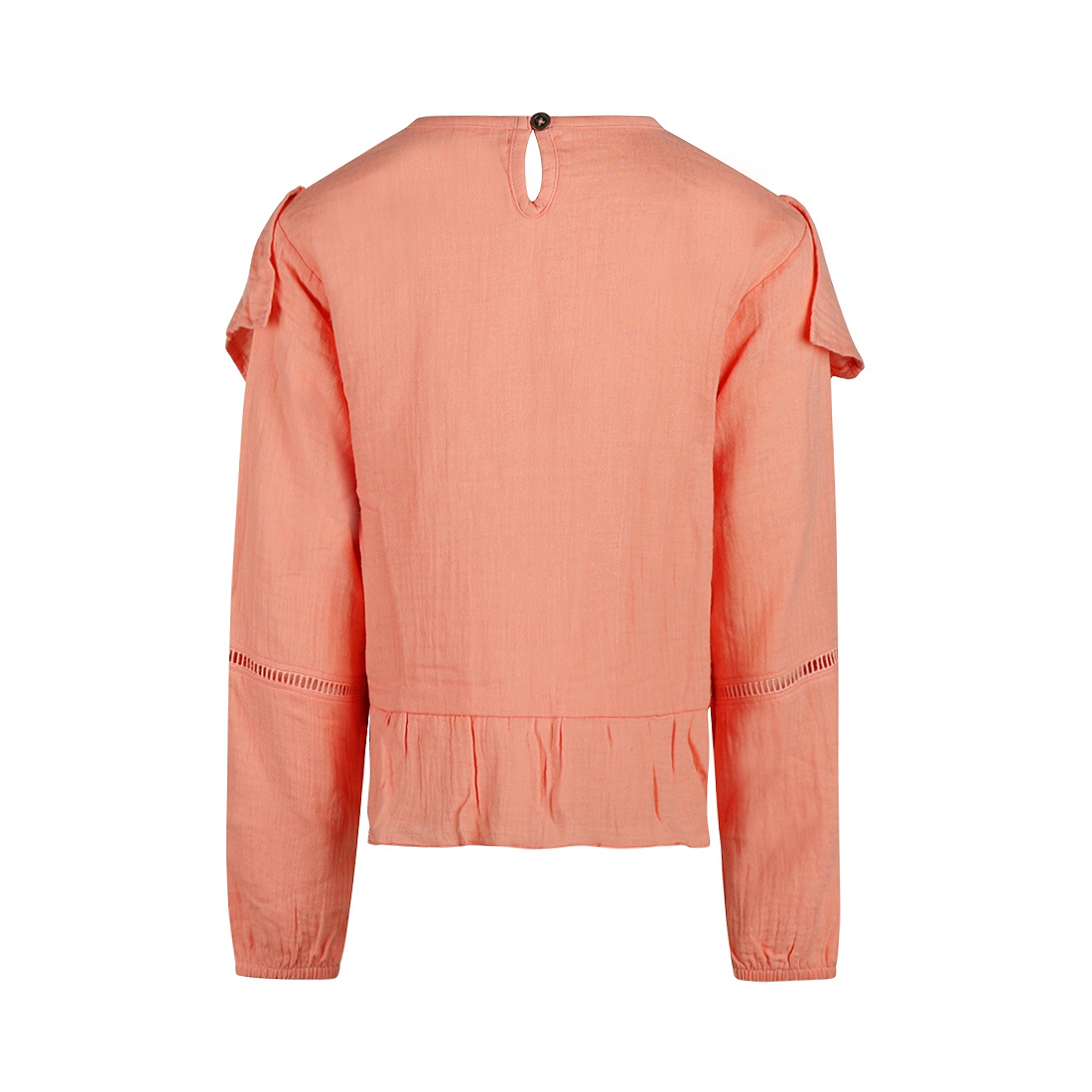 BLOUSE MET RUFFLES, ROZE
