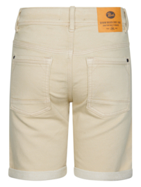 KORTE DENIM SPIJKERBROEK, ZAND