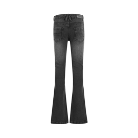 SPIJKERBROEK FLARED, DONKER GRIJS JEANS