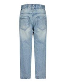 SPIJKERBROEK LOOSE FIT JEANS BLAUW, ESSENTIELS