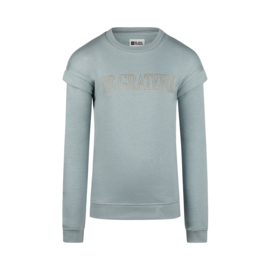 SWEATER BE GRATEFUL, GRIJSBLAUW