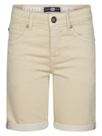 KORTE DENIM SPIJKERBROEK, ZAND
