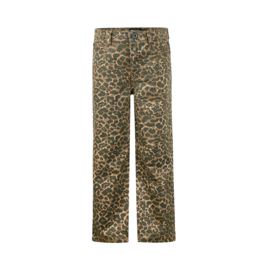 SPIJKERBROEK WIDE LEG, LEOPARD