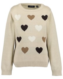 TRUI KNITWEAR ZAND MET HARTJES,DOGS