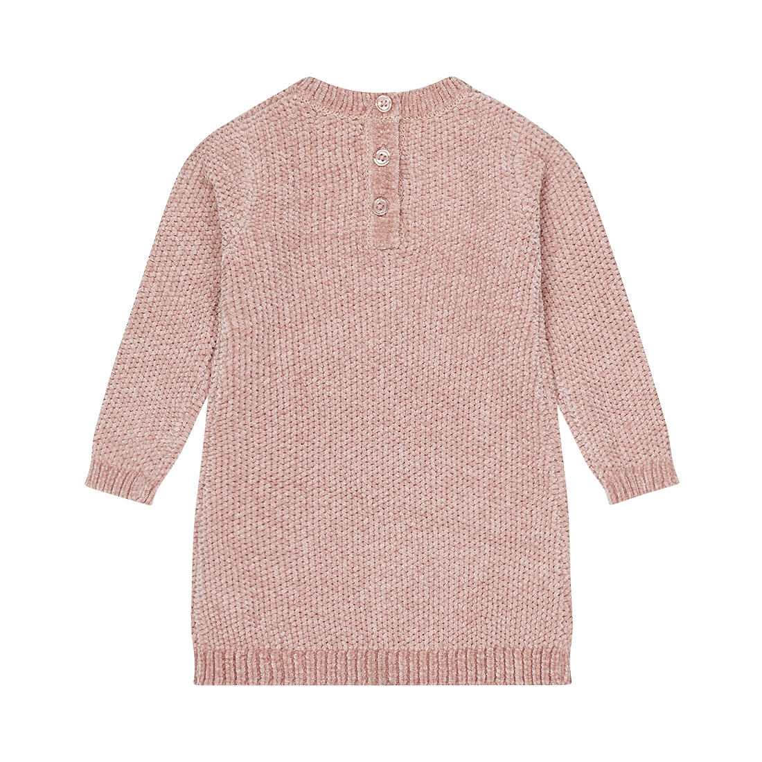 GEBREIDE JURK LITTLE FLOWER, LIGHT MAUVE