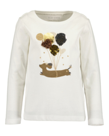 LONGSLEEVE MET VEEGPAILETTEN OFF-WHITE,DOGS