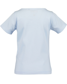 SHIRT LICHT BLAUW MET RELIËF VLINDER, FLOWER