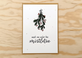 Kerstkaart - Mistletoe
