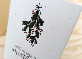 Kerstkaart - Mistletoe