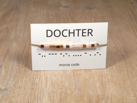 Morse code armband DOCHTER