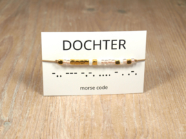 Morse code armband Dochter
