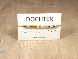 Morse code armband DOCHTER