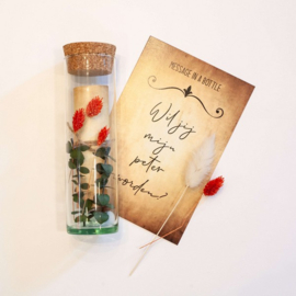 Message in a bottle, vraag peter, bloemen