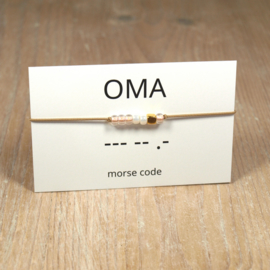 Morsecode armband OMA