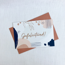 Gefeliciteerd Wenskaart Autumn | Moderne Wenskaart met Envelop
