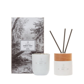 Forest Mist Gift set geurstokjes & kaars - vraag GETUIGE