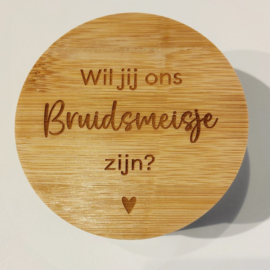 Glazen Snoeppot - Wil jij ons bruidsmeisje zijn?