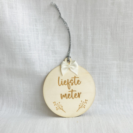 Houten kerstbal - liefste METER