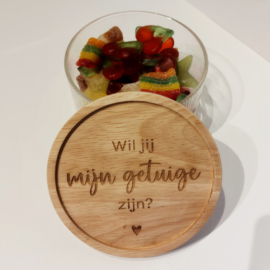 Glazen Snoeppot - Wil jij mijn getuige zijn?