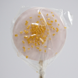 glitterlolly zachtroze met gouden glitters