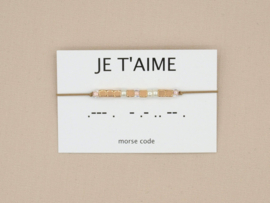 Morse code armband JE T'AIME